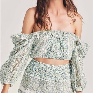 LoveShackFancy Dorabella Crop Top